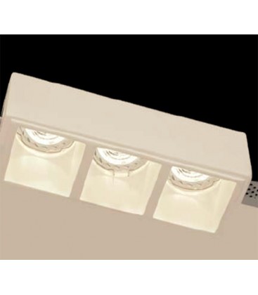 Ineslam iluminacion invisible de escayola modelo iris 3 led gu10 6 w  pintable