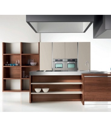 Astra mobiliario de cocina nogal poliester serie diva100