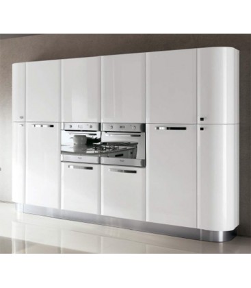 Astra mobiliario de cocina lacado blanco brillo serie venere