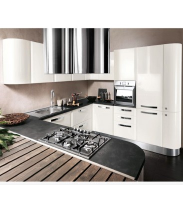 Astra mobiliario de cocina lacado blanco brillo serie venere