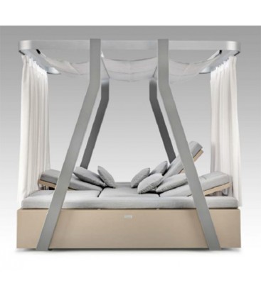 Noon outdoors cama balines con 4 respaldos reclinables de diseño para exteriores modelo club  NCL01m0