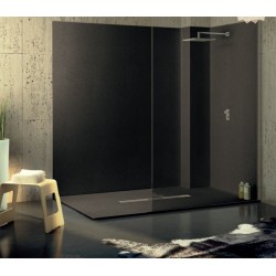 Fiora plato de ducha resina privilege silex liso negro
