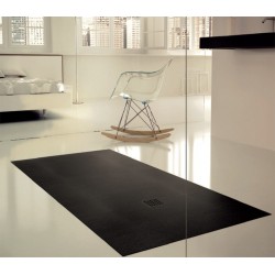 Fiora plato de ducha resina privilege silex extraplano negro