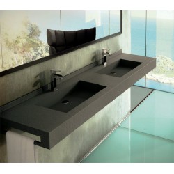 Fiora consola recta lavabo resina integrado doble modelo...