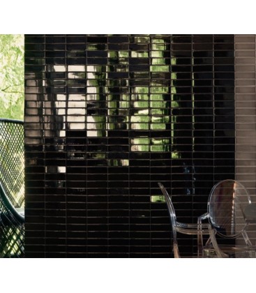 Mutina ceramica italiana lisa decorativa negra diseñado por Silvia Giacobazzi