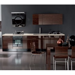 Astra mobiliario de cocina ebano poliester serie teknica