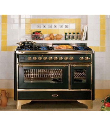 Ilve cocina profesional de gas realizada con acero lacado color grafito modelo Majestic 120