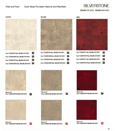 Tonino Lamborghini porcelanico rectificado silverstone silver decoro D