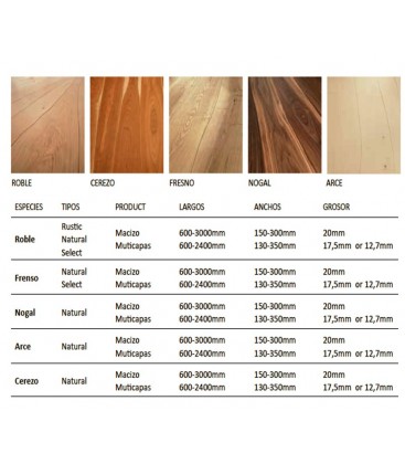Bolefloor tarima curva de madera maciza fresno