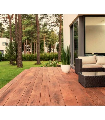 Bolefloor tarima curva de madera maciza Teka para exterior