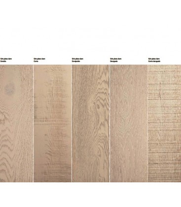 Energia natural parquet de madera natural 3 lamas decolorado blanco