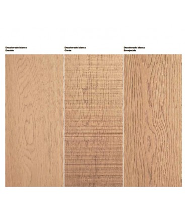 Energia natural parquet de madera natural 3 lamas decolorado blanco